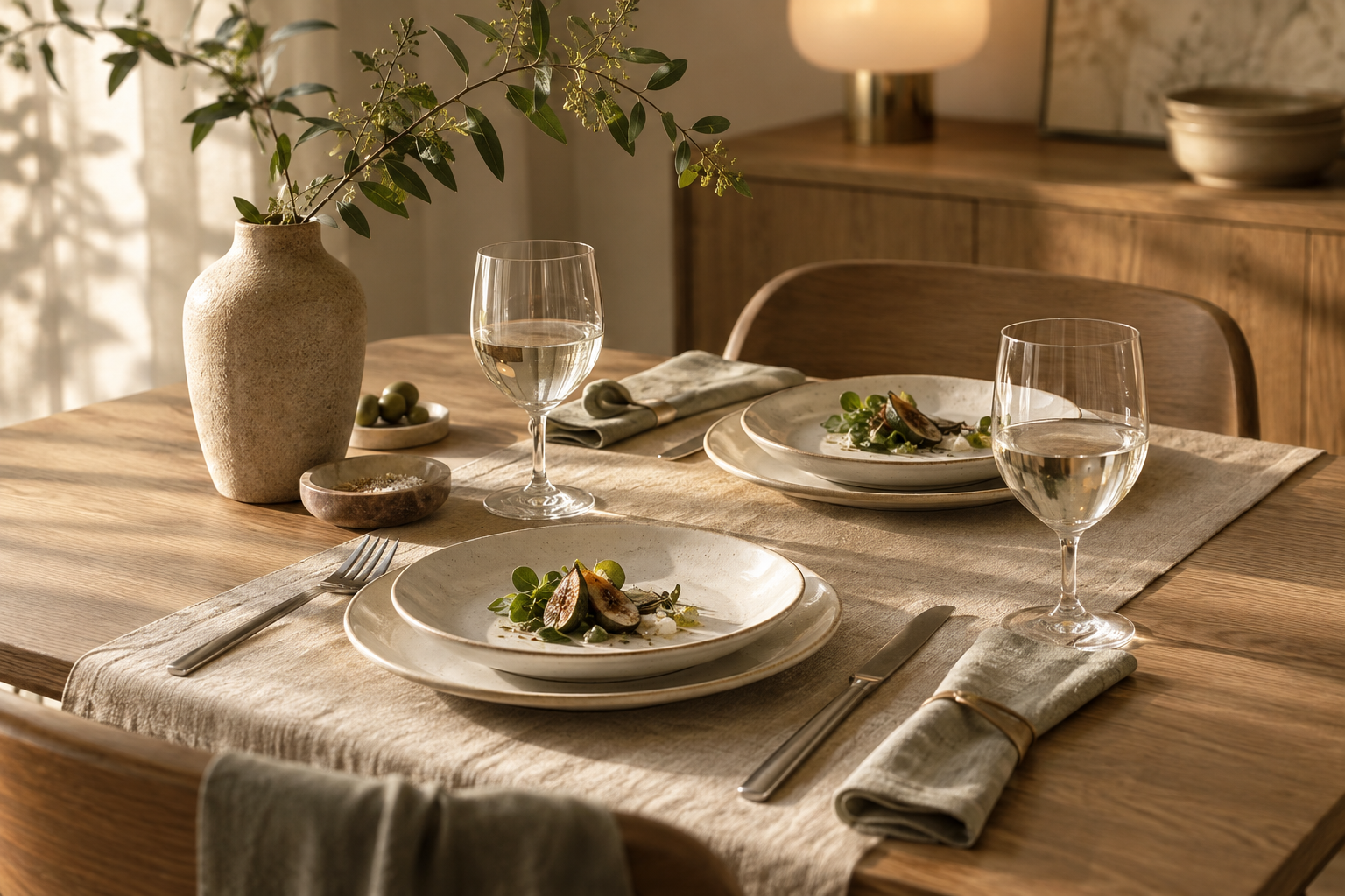 AI 생활 연출 이미지 · 함께하는 식탁